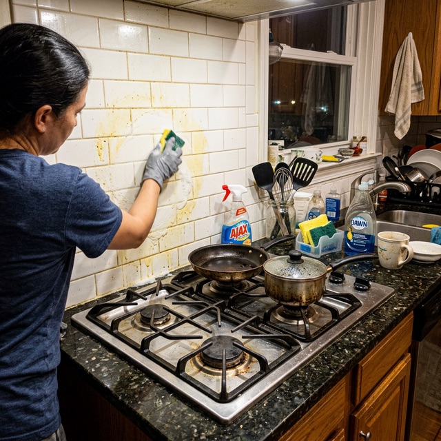 Kitchen after deep cleaning