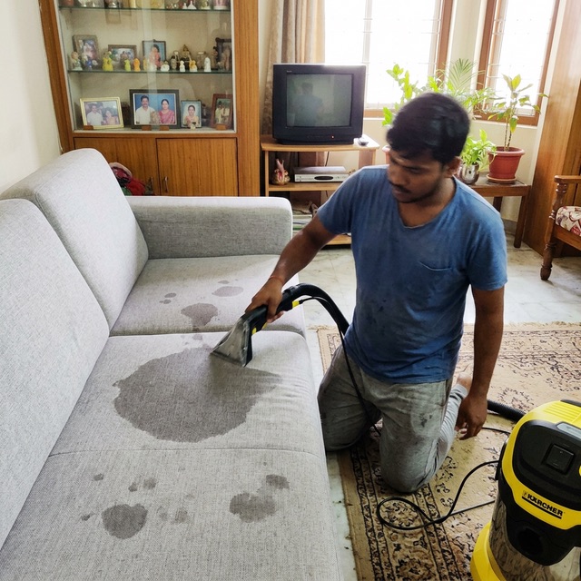 Sofa after cleaning